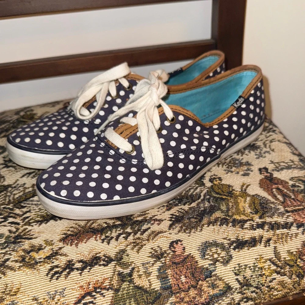 👟 Women’s Keds Champion Polka Dot Sneakers | Navy & White | Size 6.5